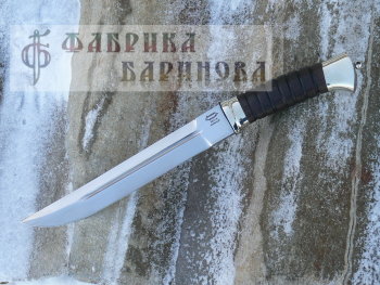 Нож Пластунский, сталь 95х18, г/л. мельхиор.