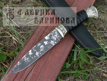 Нож Витязь (сталь Д2) рукоять граб/мельхиор.