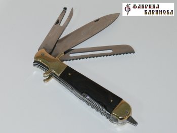 Нож Егерь (сталь 95Х18 кованая) с фиксатором, многопредметный, рукоять венге.