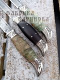 Финка НКВД 4,0 мм (дамаск), мельхиор, ст. кар.бер. 5