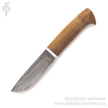 Нож Омуль-1 (сталь Дамаск) рукоять орех.