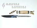 Нож Финка НКВД (сталь 95Х18), рукоять карельская береза, латунь. 3