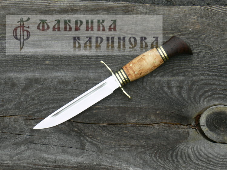 Нож Финка НКВД-1 (сталь 95х18) рукоять карел. береза.